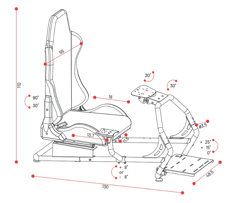 Diablo X-Drive Sim Racing Cocpit Gaming Racing Seat Racing Cockpit Simracing - Image 4 of 4