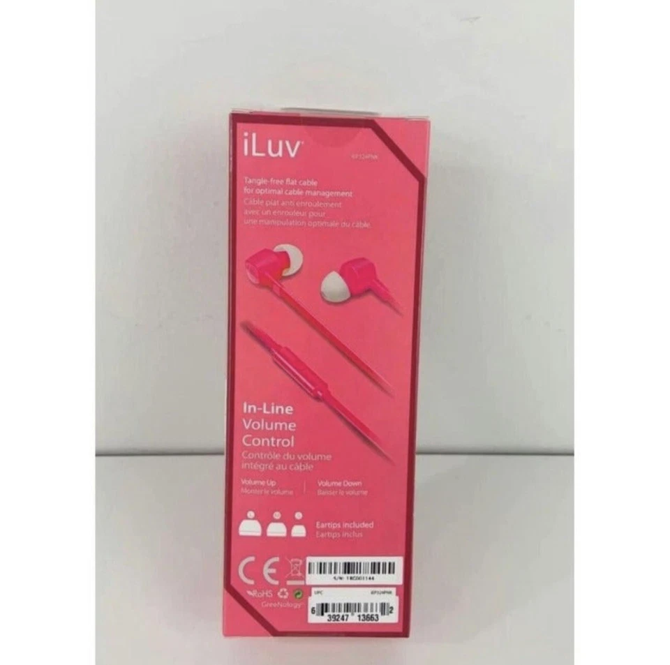 全新粉色 iLuv 入耳式耳机  — 第 3/3 张图片