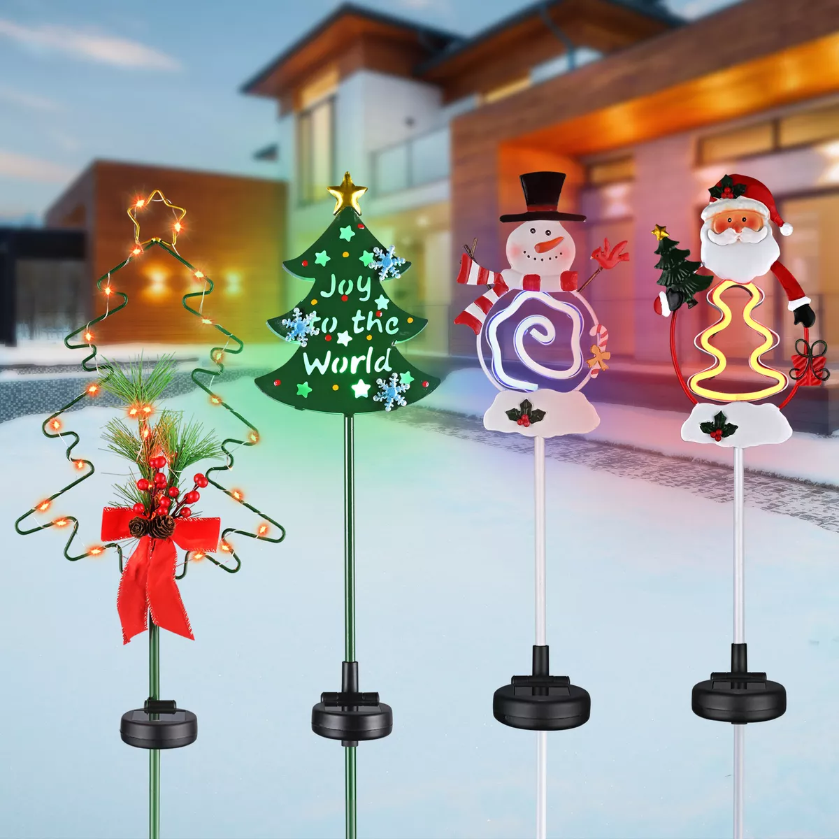 Stake Lights LED Pathway Garden Christmas Decor Outdoor 2 4 8 12 Pack
