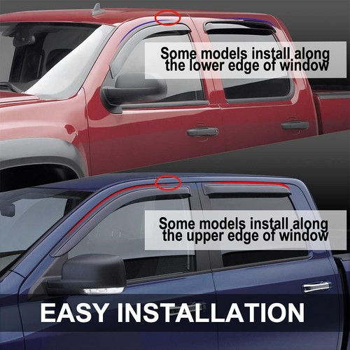 4pcs in-Channel Wind Deflector Set Window Visors For 2013-2019 Nissan Pathfinder - Picture 6 of 9