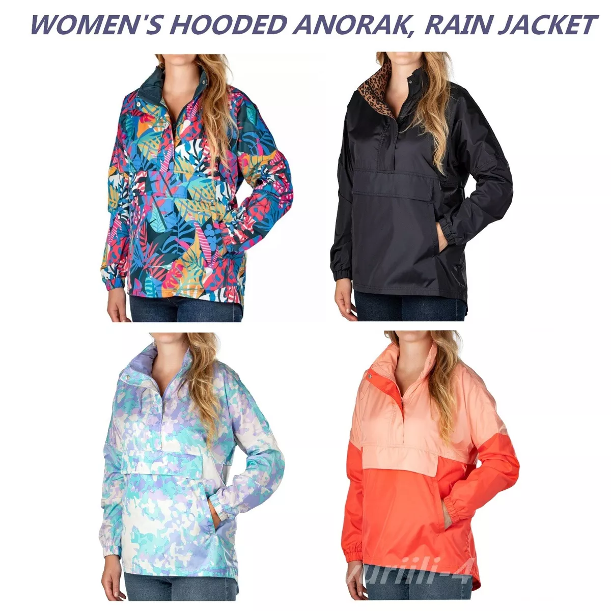 Hooded anorak rain clearance jacket