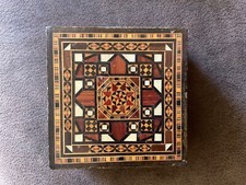 Vintage Wood Box  Mosaic Design Jewelry Box T...