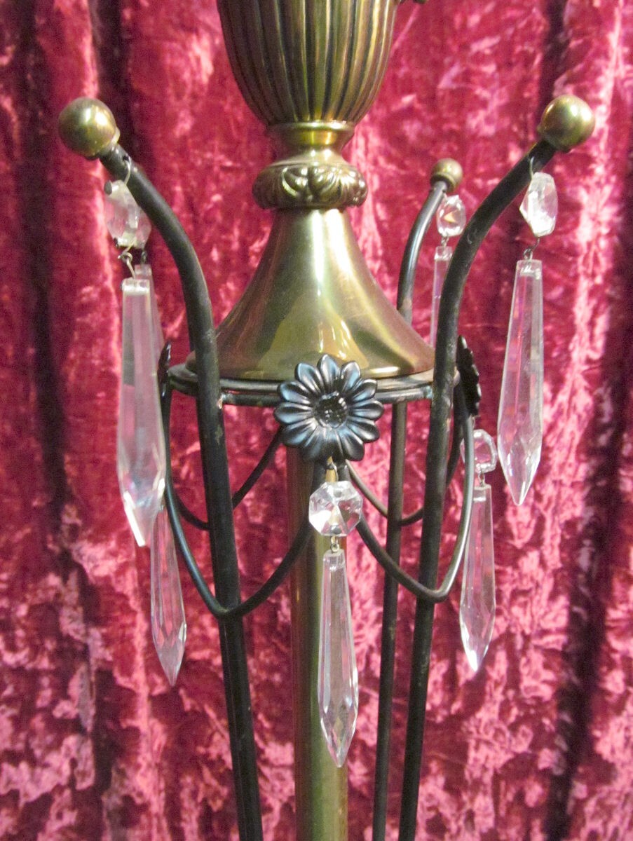 Vintage Torchiere Lamp Ornate Electric Floor Light Fanciful Original