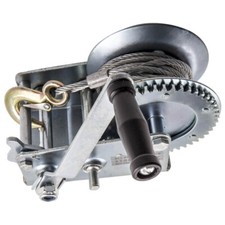 Cabrestante Manual Cable 3500 Lbs. 1500 Kg 10m Arrastre Tracción engranajes dual