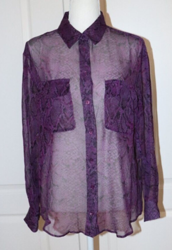 EQUIPMENT FEMME Purple Silk Snake Print Blouse