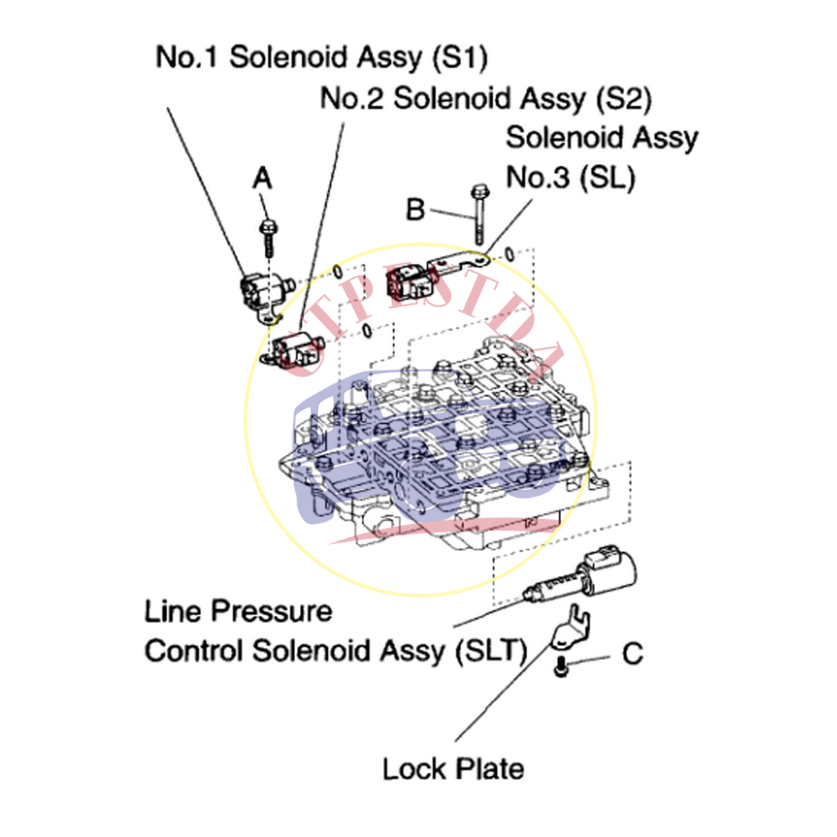2003-2006 Toyota Corolla Shift Solenoid Valve S1 & S2 & SL | Pack