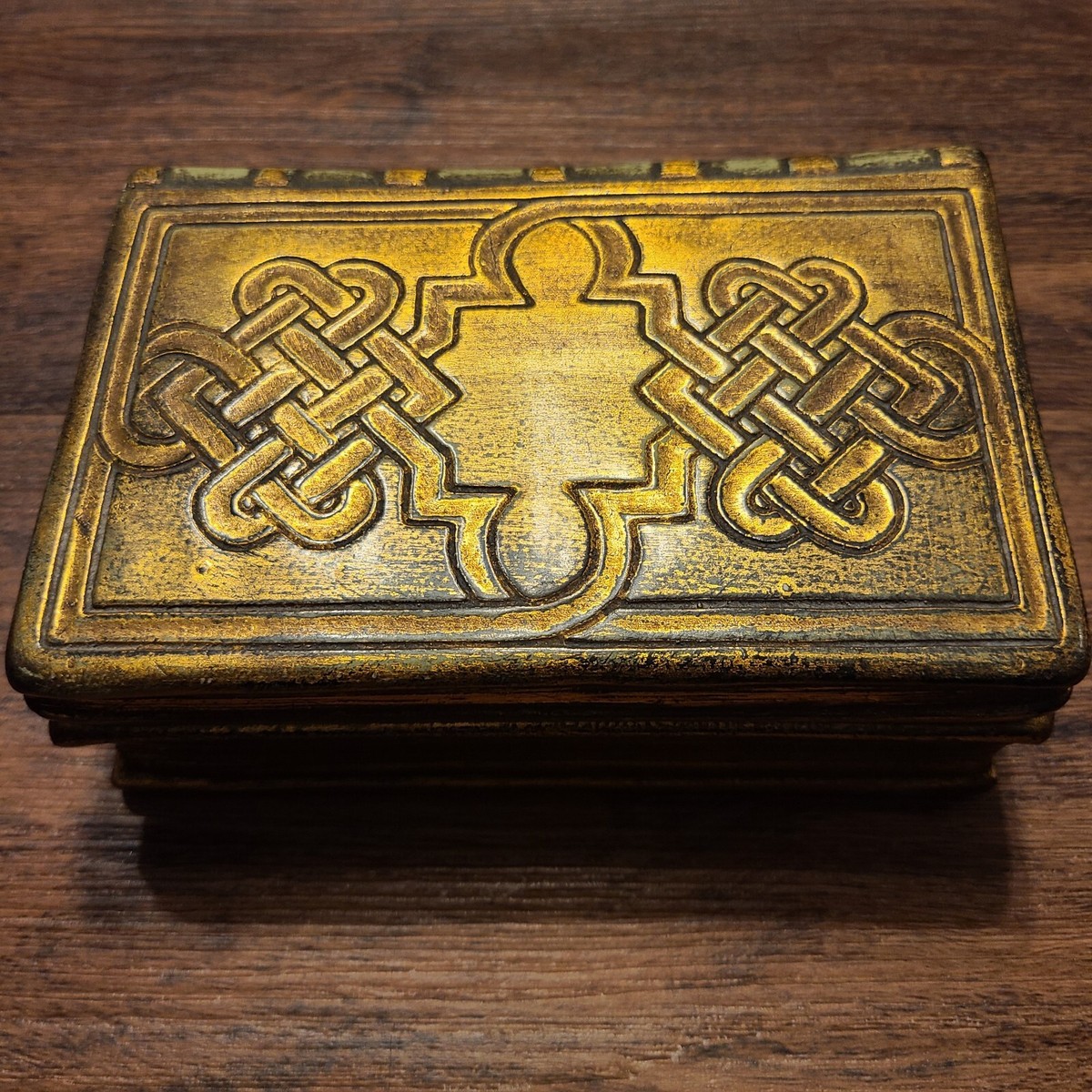 Vintage Borghese Ceramic Celtic Sculpted Book Trinket Box | eBay
