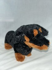Ganz Webkinz Black Brown Dachshund Dog Plush Stuffed Animal Toy HM345 NO CODE