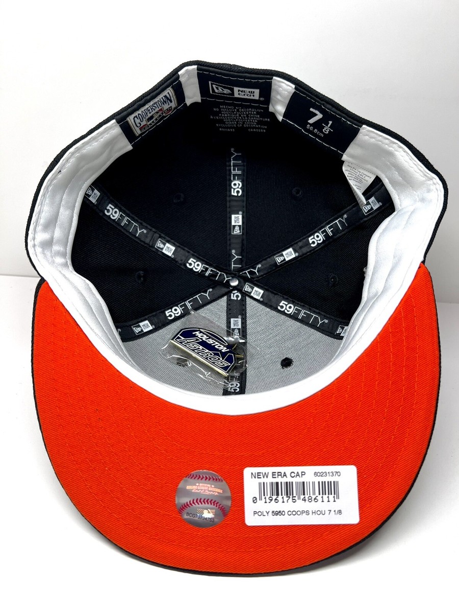 New Era 59Fifty Houston Astros ￼Fitted Black-Patch Orange