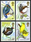 Great Britain 884-887 MNH Birds Kingfisher,Dipper,Moorhen,Yellow Wagtail