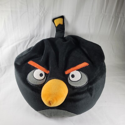 Angry Birds Rovio 12'' Plush Black Bomb Bird Beanbag Stuffed Toy Pillow