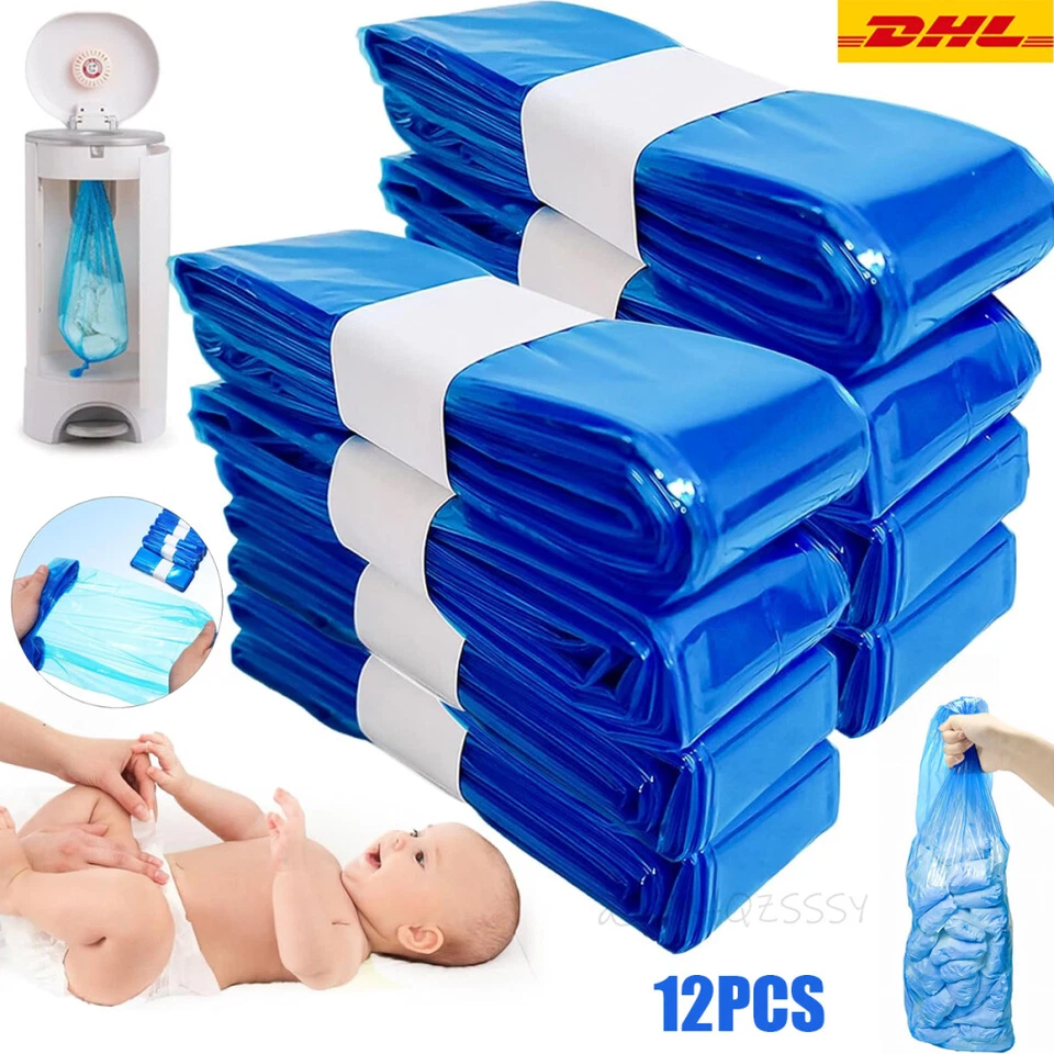 12 Pack Nachfüllfolie kompatibel mit Angelcare Dress Up Classic XL Tommee Tippee