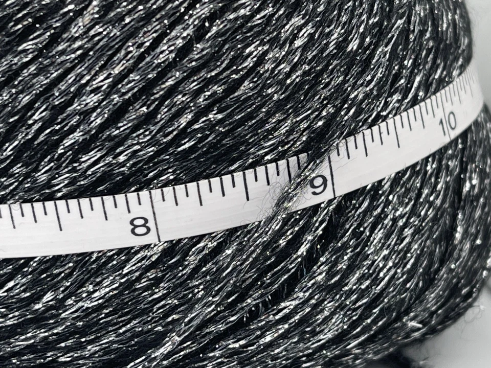 Пряжа для льда Silver Black Night Star 67950 DK шерстяная смесь металлик цепочка 50 г 218 лет - Изображение 4 из 4