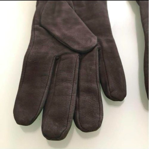 Vivienne Westwood Sheepskin Brown Lather Long Gloves Cross Stitch Embroidery New - Picture 7 of 8