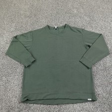 Orvis Sweater Mens Large Green Outdoor Pullover Crewneck Sweatshirt Fishing Fish