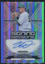 2021 Panini Prizm Zach McCambley #SS-ZM Silver Auto Miami Marlins