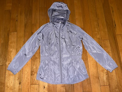 Layer 8 Womens Studio Shine Windbreaker Jacket Light Purple Violet Lightweight S