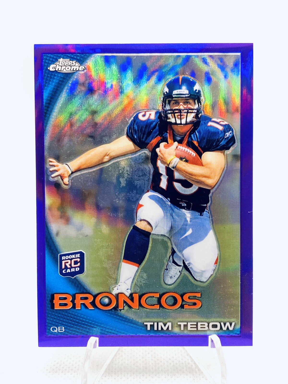 Tim Tebow 2010 Topps Chrome - Purple Refractor #C100 261/555 (RC)