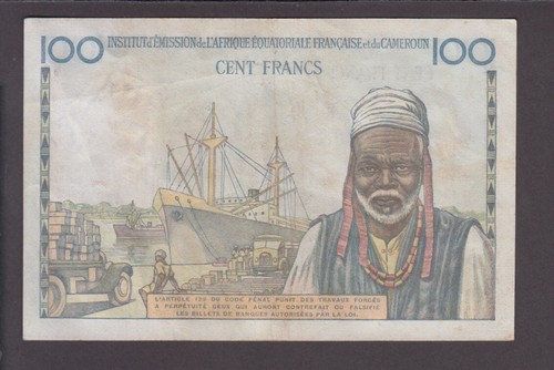 AFRICA EQUATORIALE FRANCESE + CAMERUN P.32-3505 100 FRANCHI ALPH P.6 MOLTO FINE 2102 - Foto 2 di 2