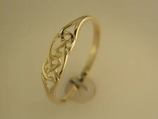 Ladies 10k Gold Irish Handcrafted Irish Celtic Knot ring, Love Eternity