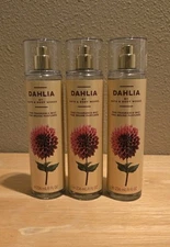Bath & and Body Works DAHLIA Fine Fragrance Mist - 3 pc