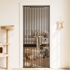 VEVOR Extra Tall Pet Gate for Cats 78.7 in High Dog Gate Pressure Mount Black