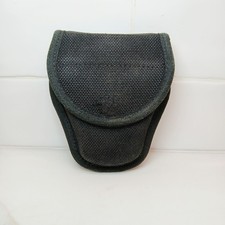 Bianchi AccuMold Blk Nylon Hidden Snap Covered Handcuff Case Holder Holster