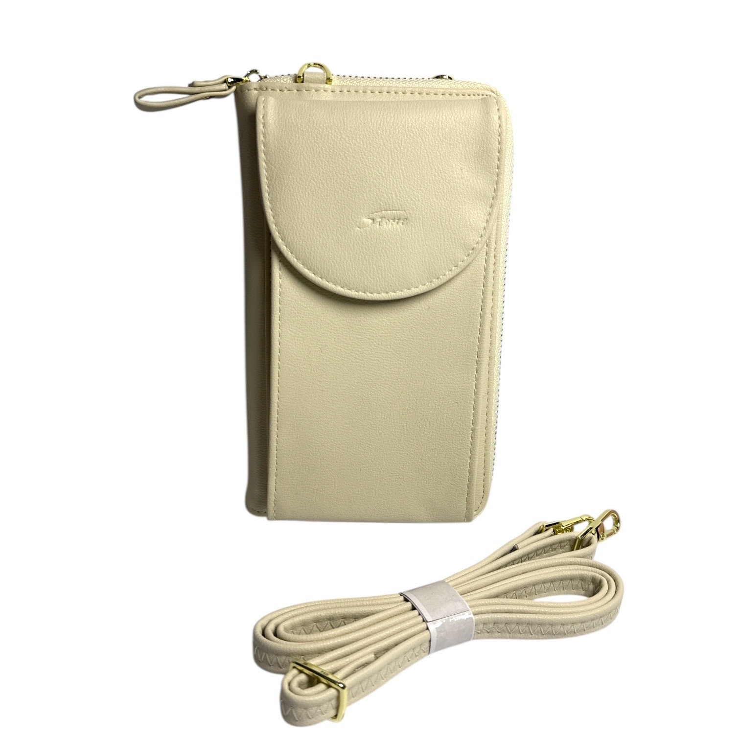 Cream Crossbody Wallet Purse NEW travel minimalist S-Zone