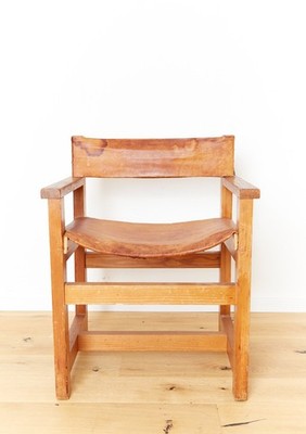 Armchair in Saddle Leather from Biosca, 1950s