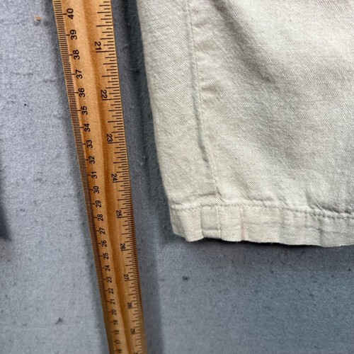 Pantalon de jogging homme Zara beige coton lin cordon de serrage taille L - Photo 7 sur 10