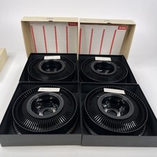 VTG Kodak Carousel 80 - Set Of 4 Slide Trays with Original Boxes and Index Cards
