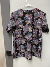 Vera Bradley Ladies Black Floral Scrub Top Size M