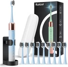 Sonic Electric Toothbrush for Adults and Kids, Comes with 10 Brush Heads & Trave