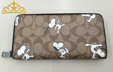 COACH PEANUTS Signature Snoopy Accordion Zippy Wallet Coach Long Wallet