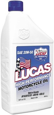 Lucas Oil High Performance Oil - 20W50 - 1qt. Motorcycle ATV/UTV Street Bike PWC