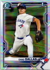 Chad Dallas	2021 Bowman Draft	Refractor	BDC-23	Toronto Blue Jays