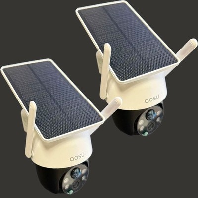 AOSU Solar Camera Security Outdoor 360° Panoramic/Human Auto Tracking 2K View