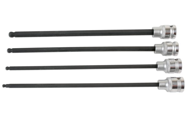 "Laser Tools Extra Langer Kugelkopfschraubendreher Satz 1/2\"D 4 StüCk 6711"-image