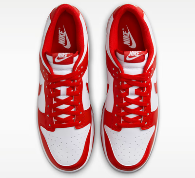 Nike Dunk Low Retro Shoes White University Red Men's | Size 7.5