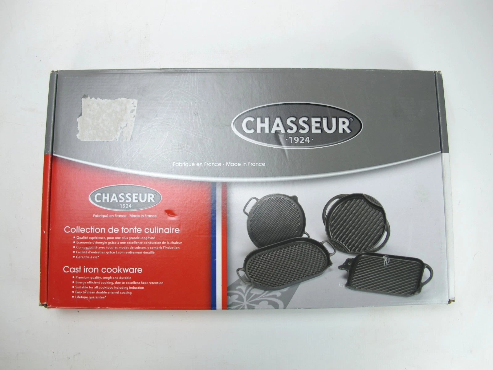 New Chasseur Cast Iron Rectangular Griddle Gril 42x24cm France
