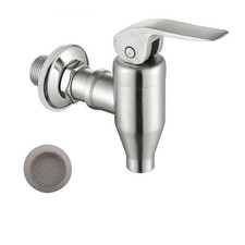 Push Style Faucet Stainless Steel Spigot For Beverage Dispenser Carafe, Bever...