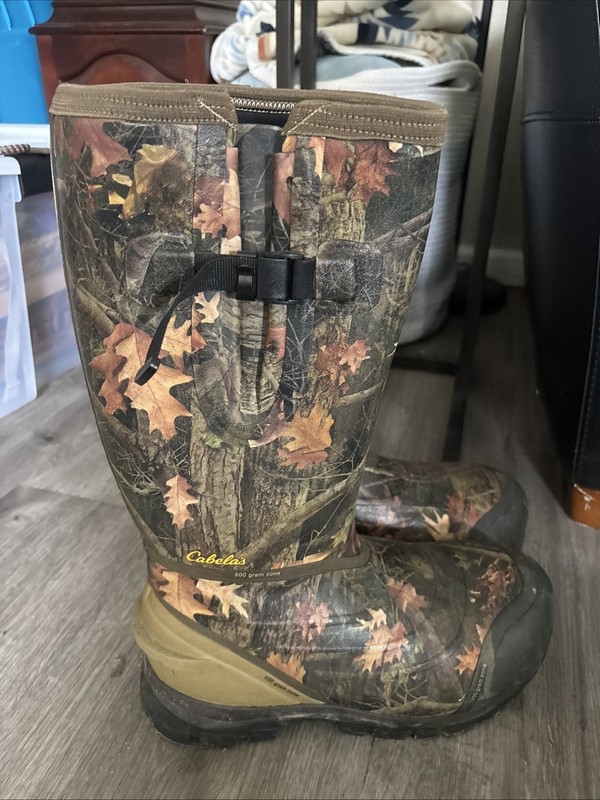 Cabela’s Zoned Comfort Trac Hunting Boots 800G Insulated US 12M– Rubber – Us