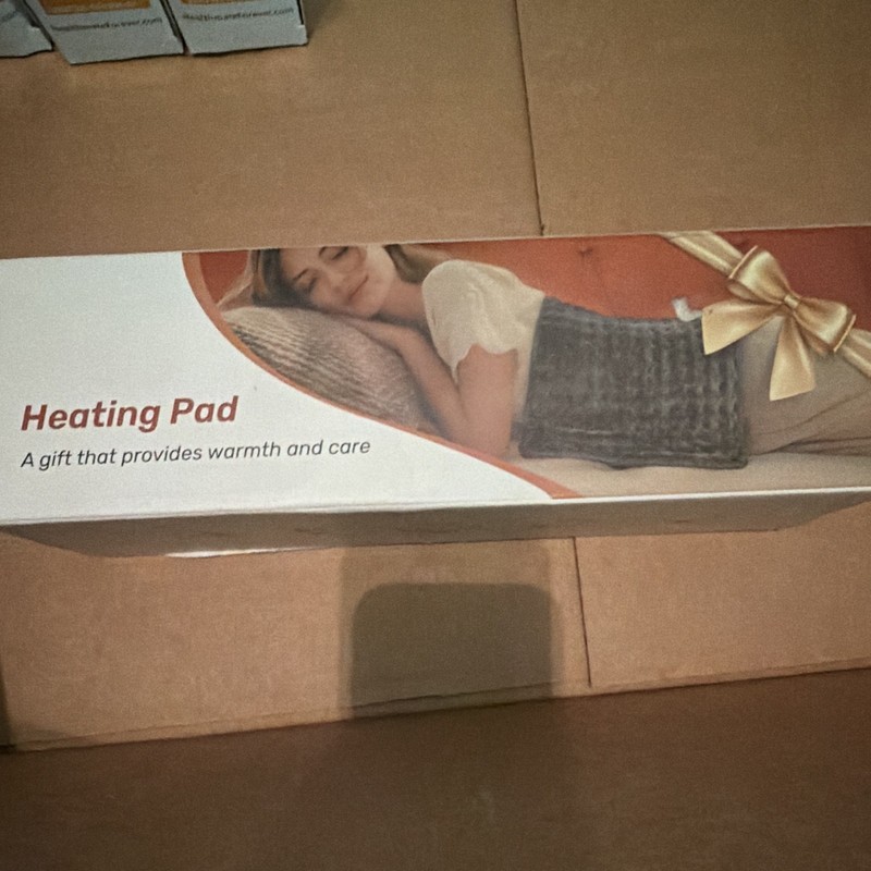 Gray Electric Heating Pad, Electric Heat Pad for Warmth and Care