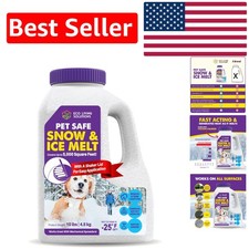 Calcium Chloride Ice Melt - 10 lbs, Safe for Pets & Concrete, Effective to -25°F