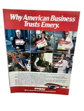 1983 Emery Worldwide Print Ad Vintage Shipping Logistics Corporate Advertising