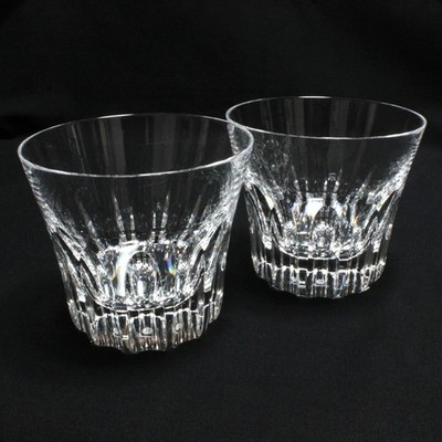 Baccarat Etna Cut Crystal Whiskey Tumbler Glass Set of 2 Old Fashioned France