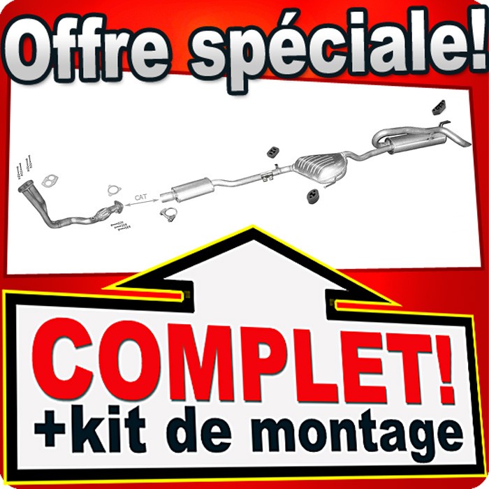 Silencieux pour Fiat Bravo 1.6 16V idéal pour trajets urbains et autoroute