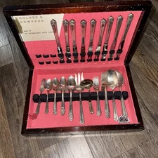 Vintage Holmes & Edwards Bright Future Silver Plate Partial Flatware Set-54 PCs