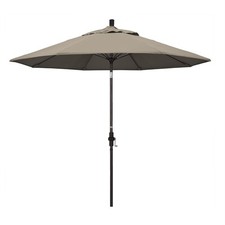 Pemberly Row Skye 9' Bronze Patio Umbrella in Pacifica Taupe