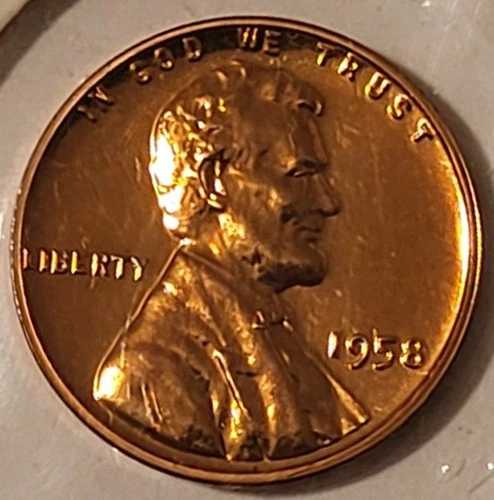 1958 Lincoln Wheat Cent Coin Proof Red